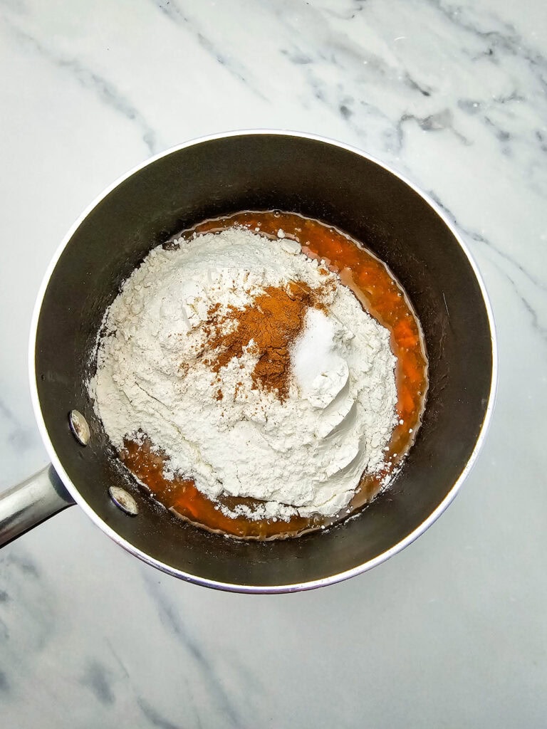carrot cake blondies process photo