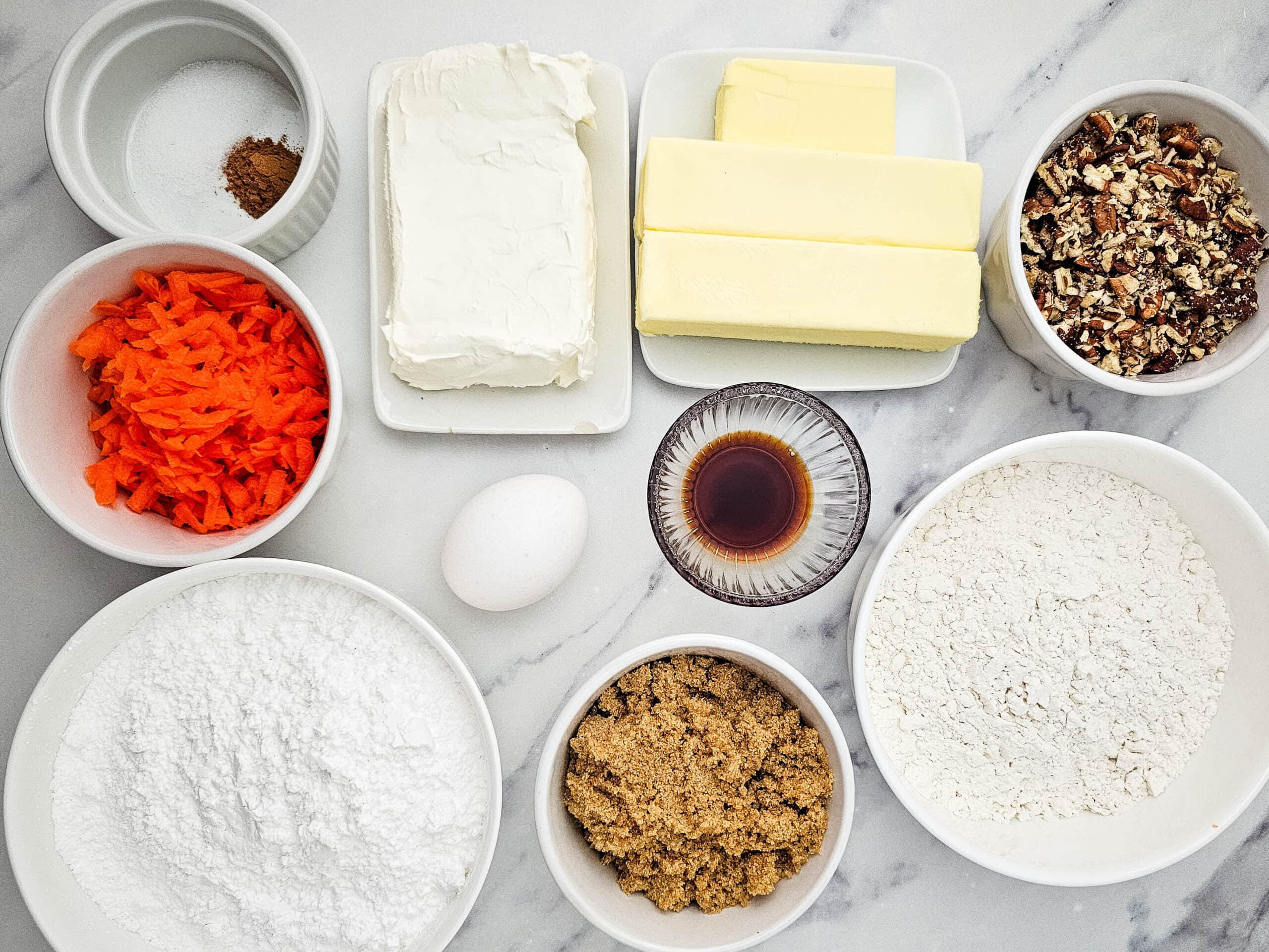 carrot cake blondies ingredients