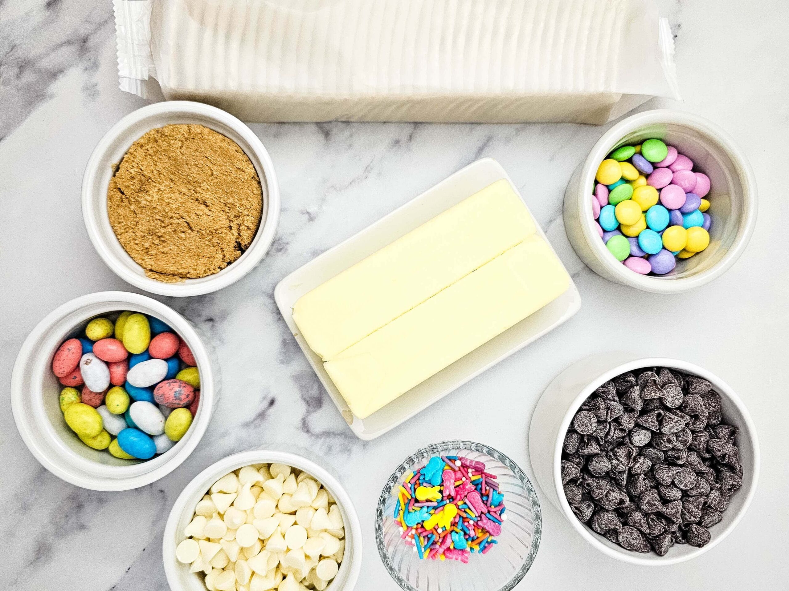 Easter Cracker Bark Process Ingredients
