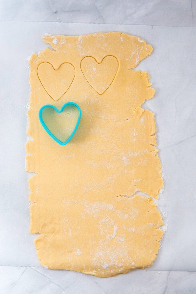 valentines day sugar cookies process photo