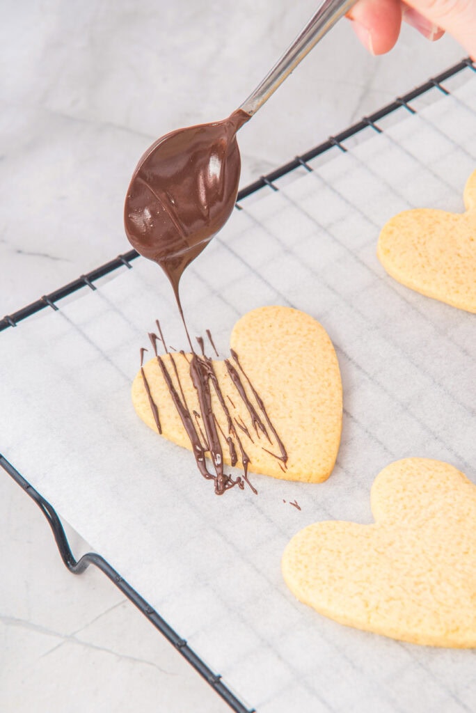 valentines day sugar cookies process photo