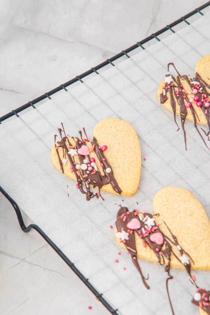 valentines day sugar cookies process photo