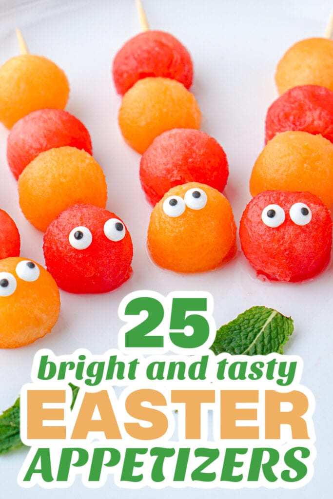 easter appetizers - Caterpillar Fruit Kabobs