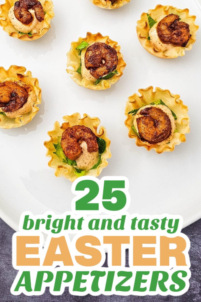 easter appetizers - Chili Lime Shrimp Phyllo Cups