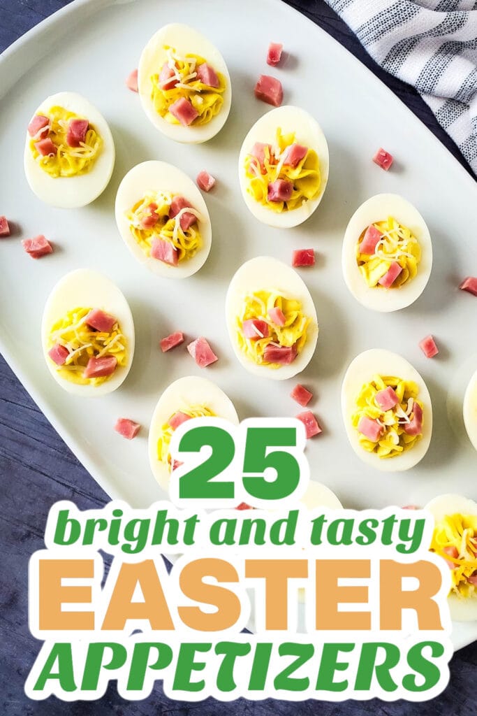 easter appetizers - Ham and Cheese Deviled Eggs