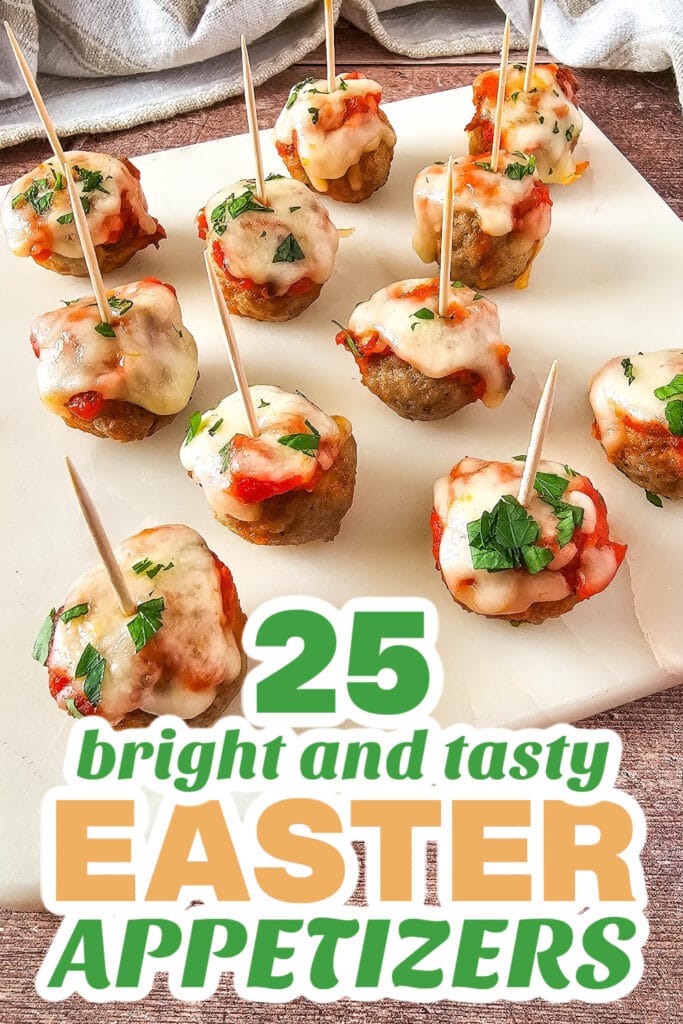 easter appetizers - Mini Meatball Marinara Bites