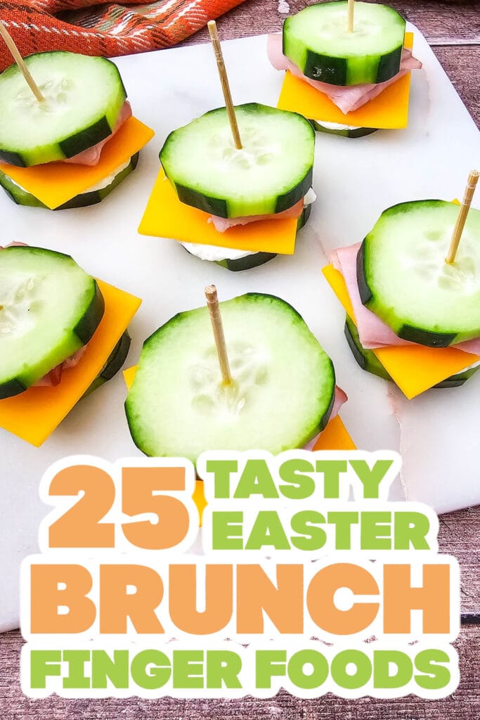 easter brunch - Ham & Cheese Cucumber Sandwich Bites