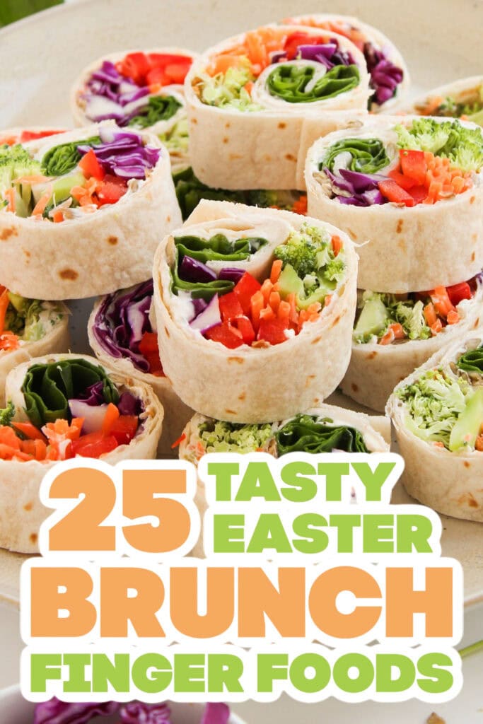 easter brunch - Rainbow Veggie Pinwheels