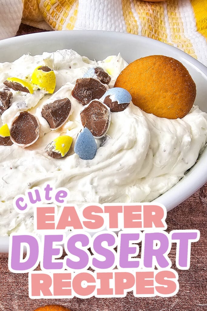 easter desserts - Cadbury Egg Cheesecake Dip