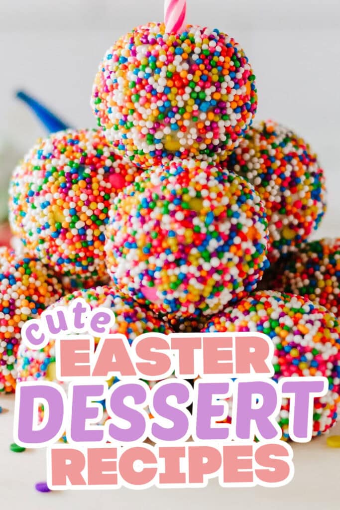 easter desserts - Funfetti Cheesecake Bites