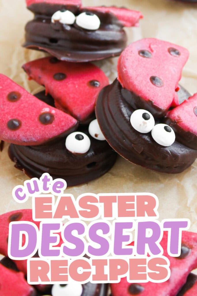 easter desserts - Ladybug Chocolate Covered Oreos