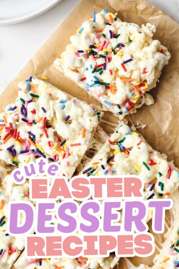 easter desserts - Popcorn Marshmallow Treat