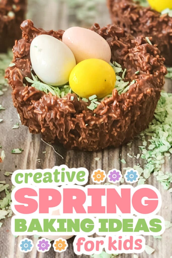 kids spring baking - Easter Egg Nests