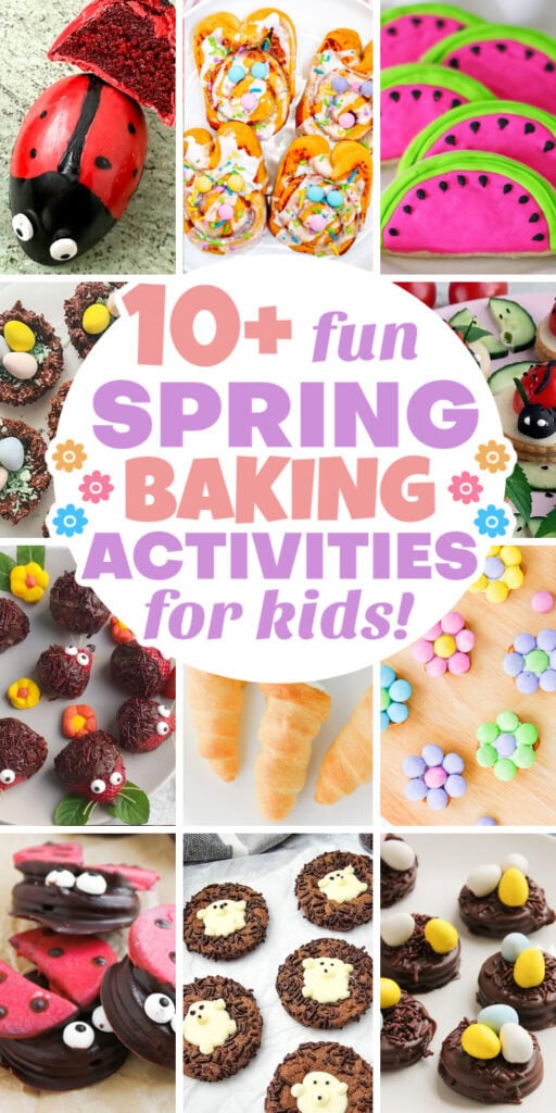 kids spring baking pin image