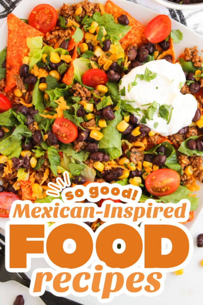 mexican-inspired food recipes - Dorito Beef Taco Salad