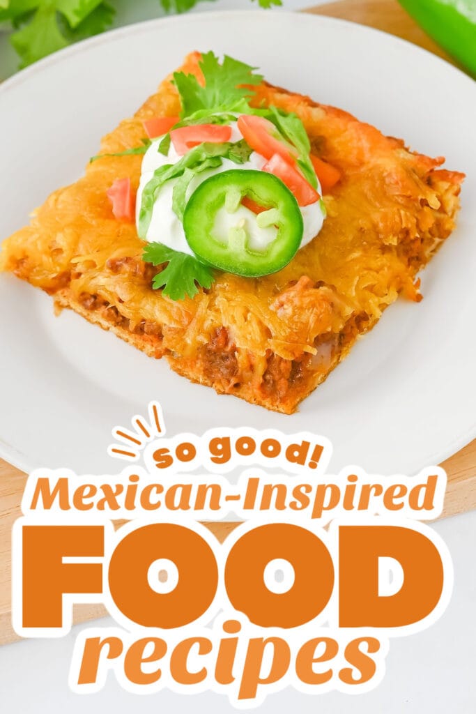 mexican-inspired food recipes - Ground Beef Crescent Roll Taco Bake