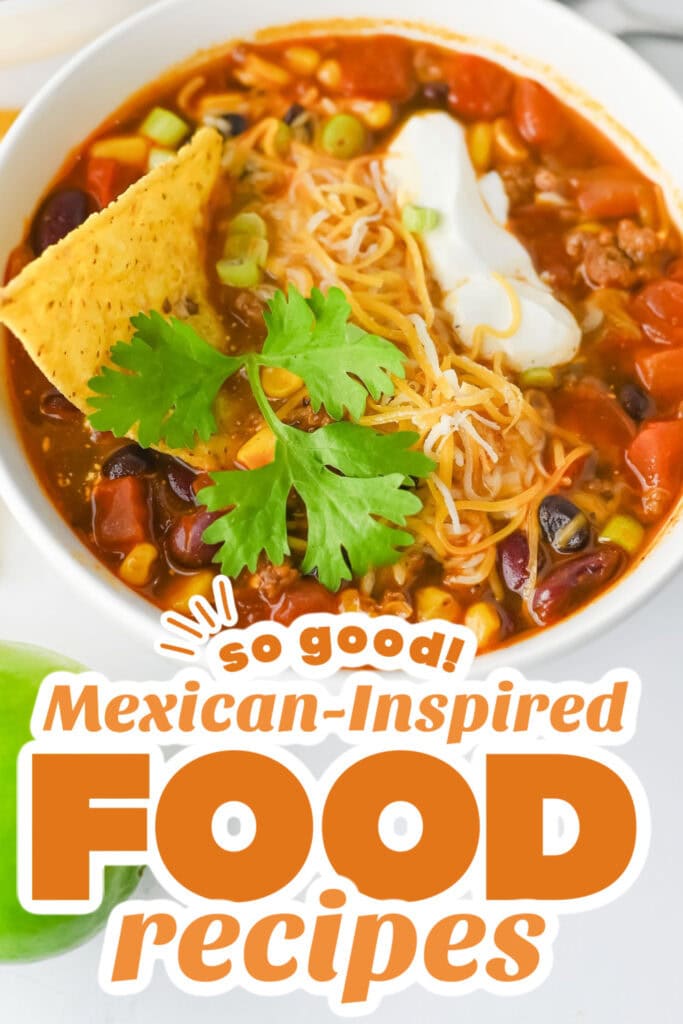 mexican-inspired food recipes - One-Pot Beef Taco Soup