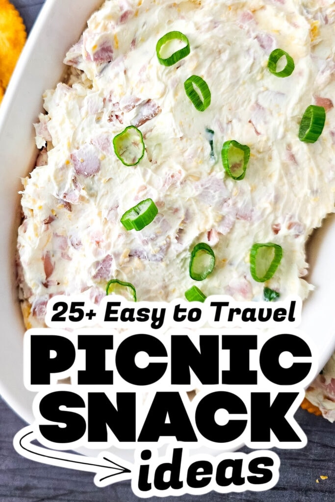 picnic snack ideas - Cheesy Ham Dip