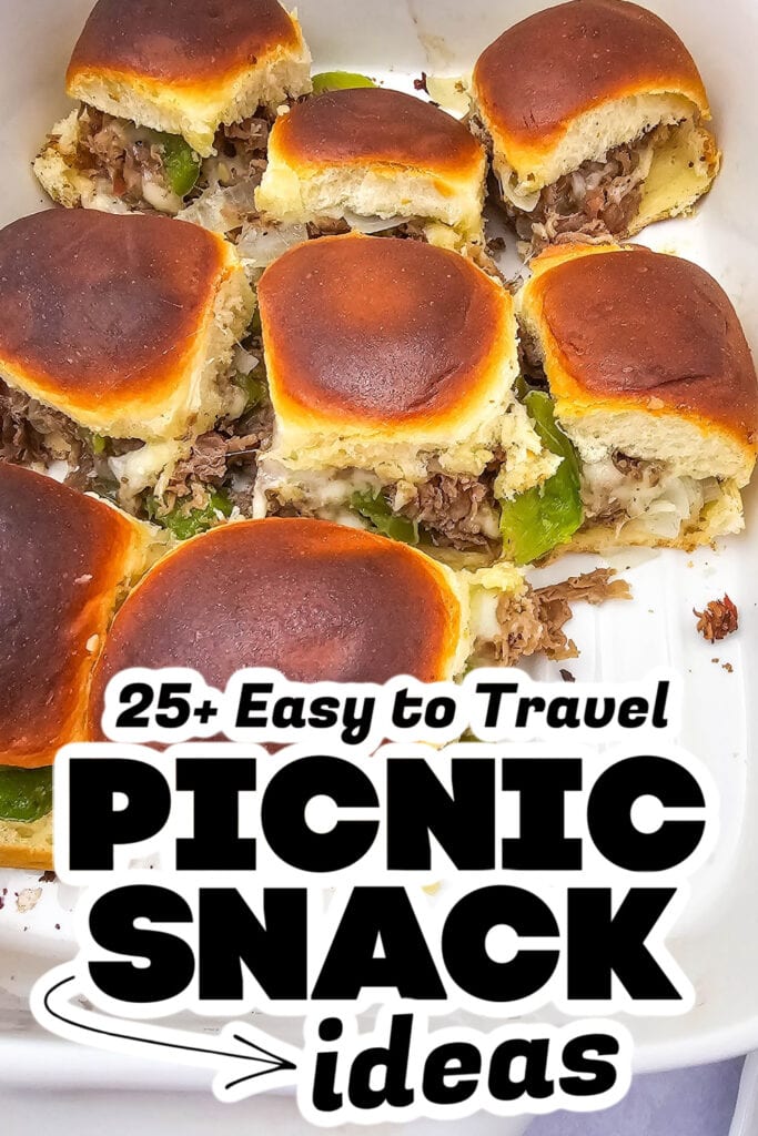 picnic snack ideas - Philly Cheesesteak Sliders
