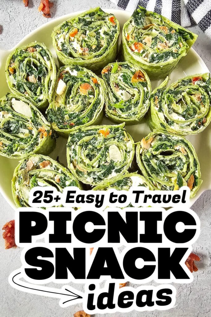 picnic snack ideas - Spinach Dip Pinwheel