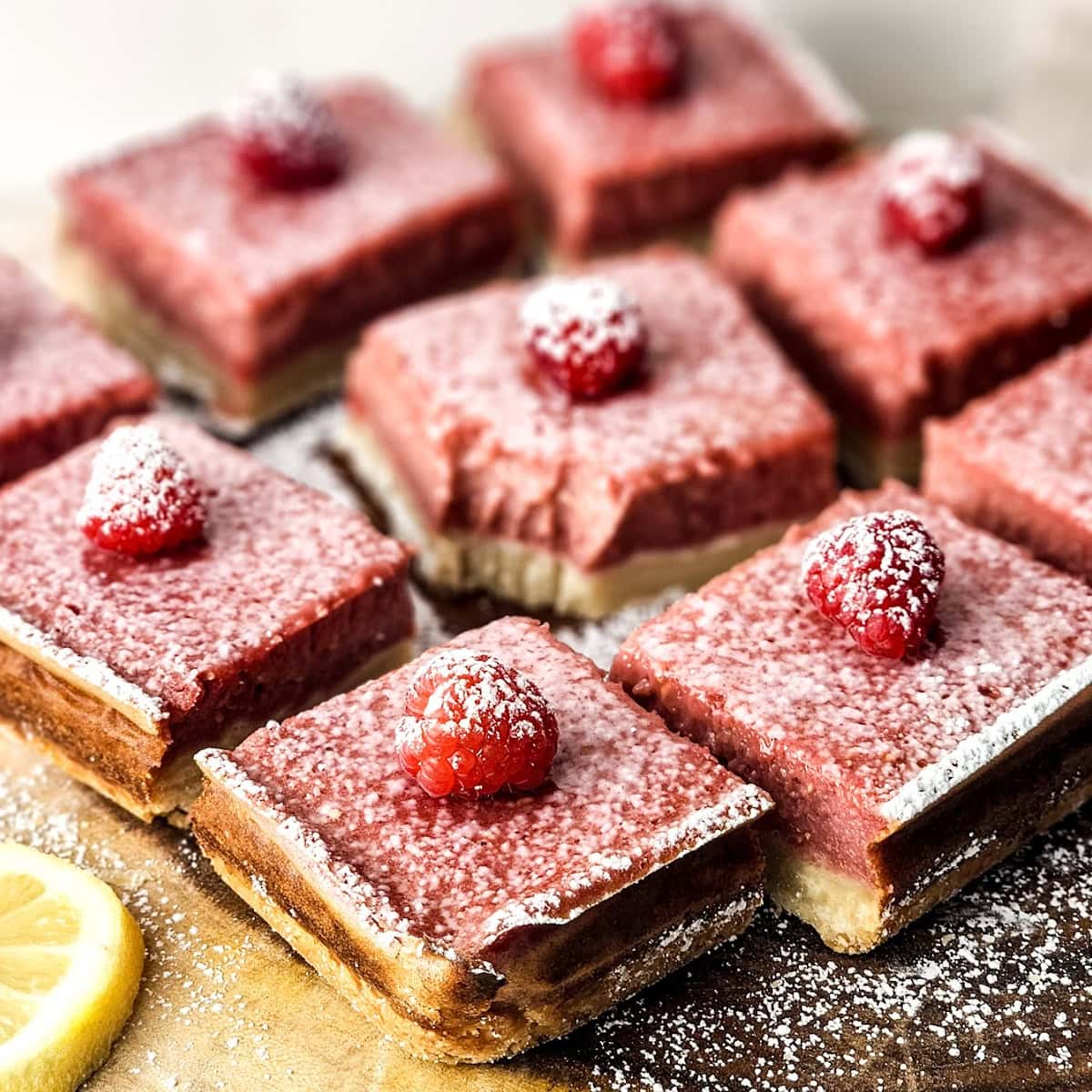 raspberry lemon bars featured image