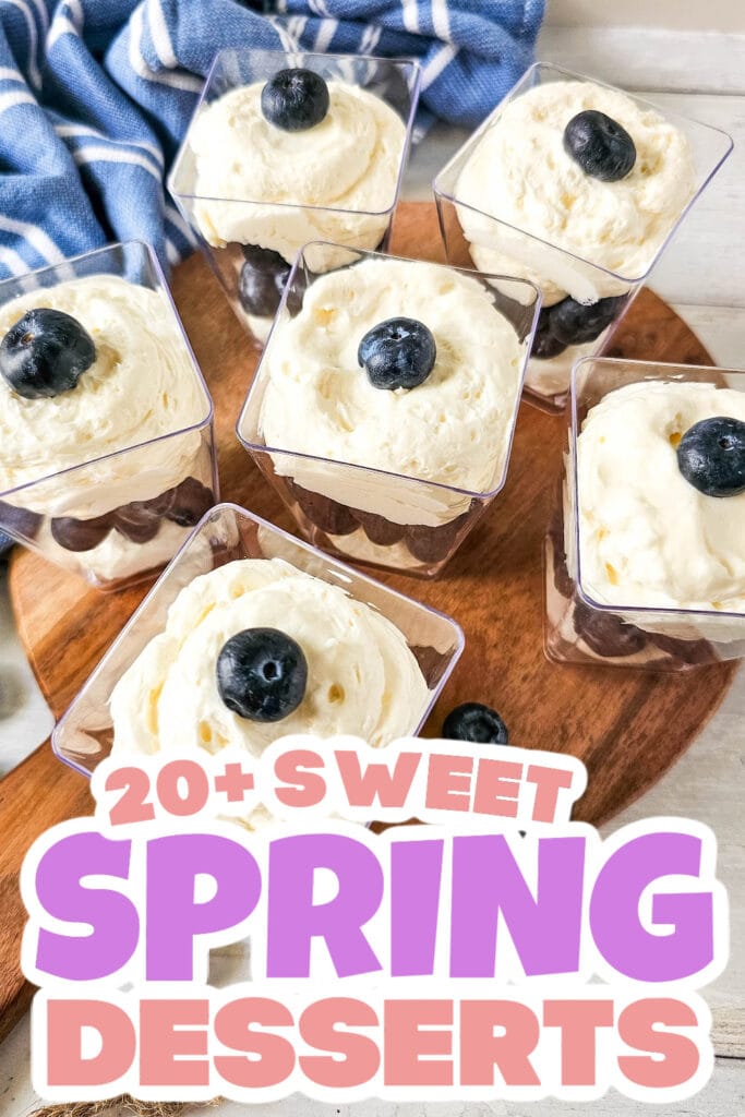 spring desserts - Blueberry Cheesecake Parfaits