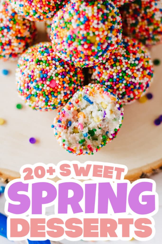 spring desserts - FunFetti Cheesecake Bites