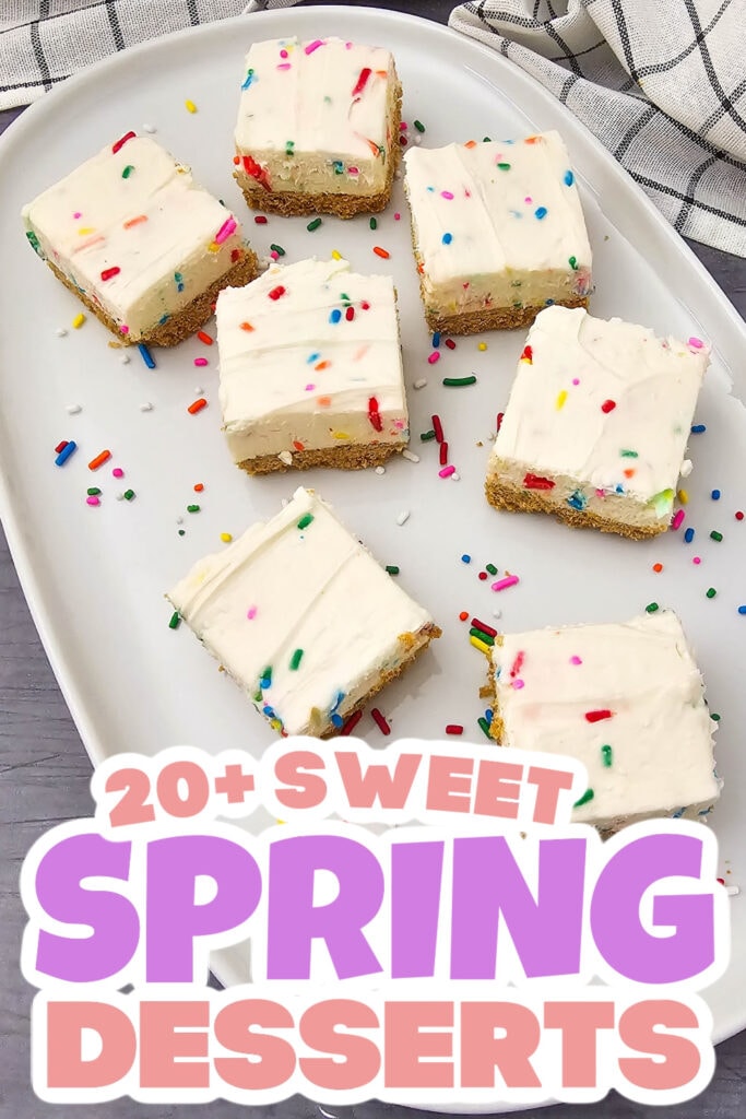 spring desserts - Funfetti Cheesecake Bars