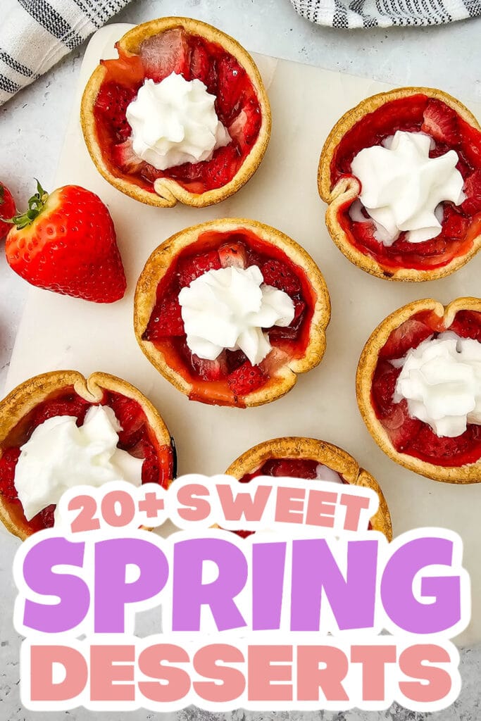 spring desserts - Mini Strawberry Pies