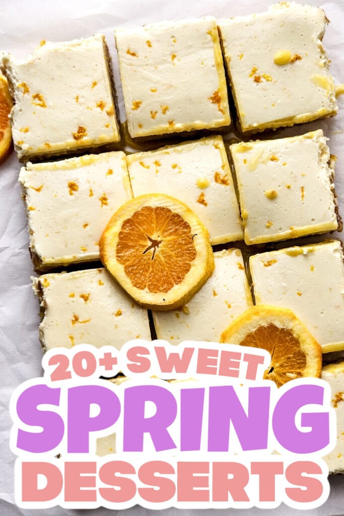 spring desserts - Orange Dreamsicle Bars