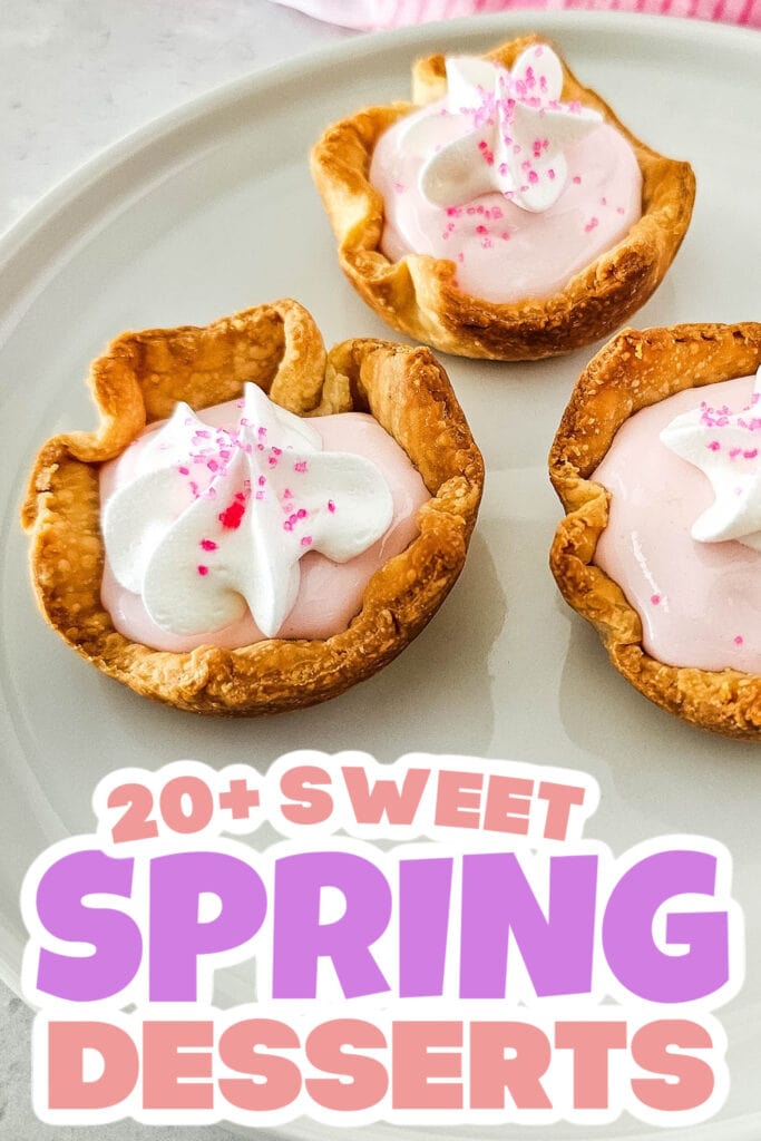spring desserts - Pink Lemonade Pie Bites