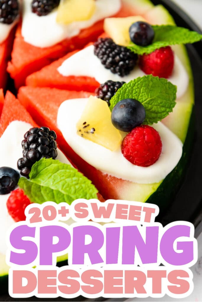 spring desserts - Watermelon Pizza