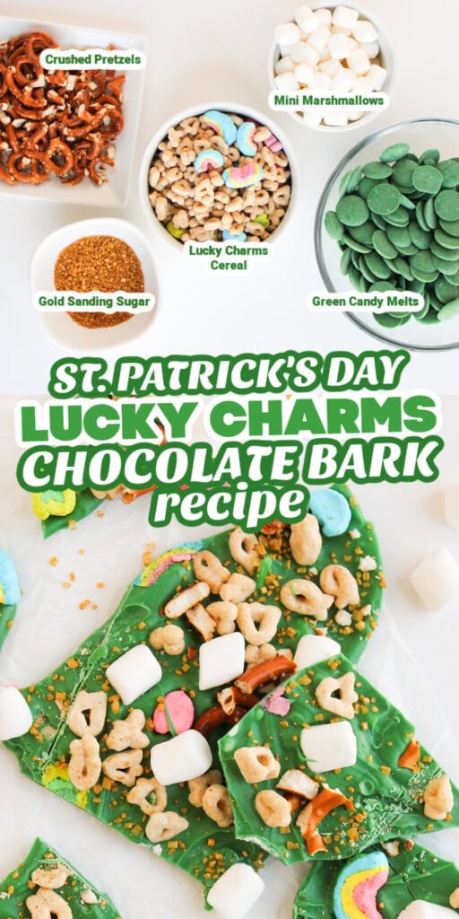 st. patrick's day lucky charms chocolate bark