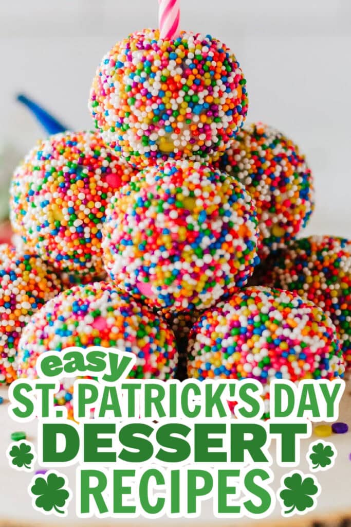 st. patrick's day desserts - FunFetti Cheesecake Bites