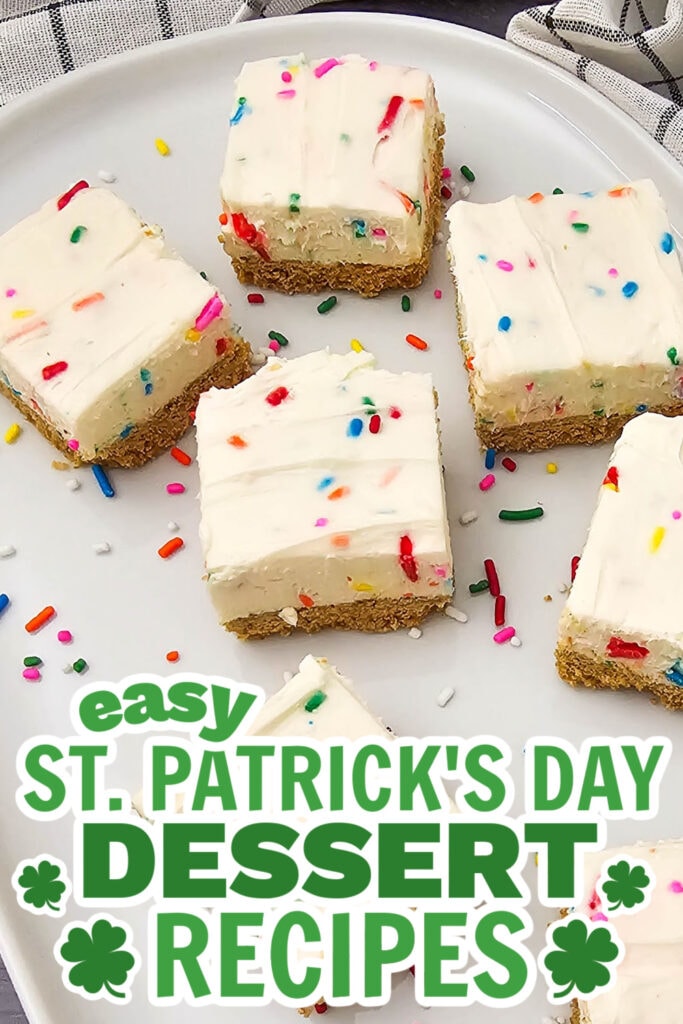 st. patrick's day desserts - Funfetti Cheesecake Bars