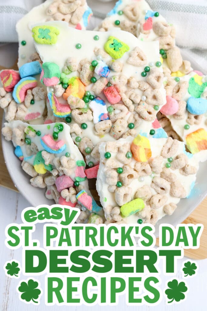 st. patrick's day desserts - Lucky Charms Bark
