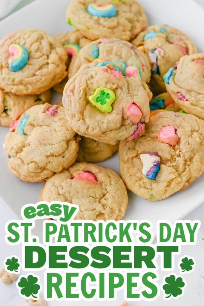 st. patrick's day desserts - Lucky Charms Cookies