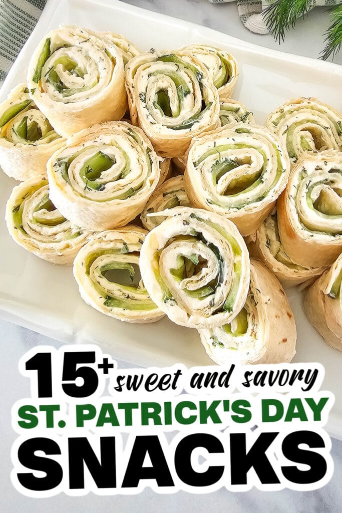 st. patrick's day snacks - Cucumber and Dill Pinwheels