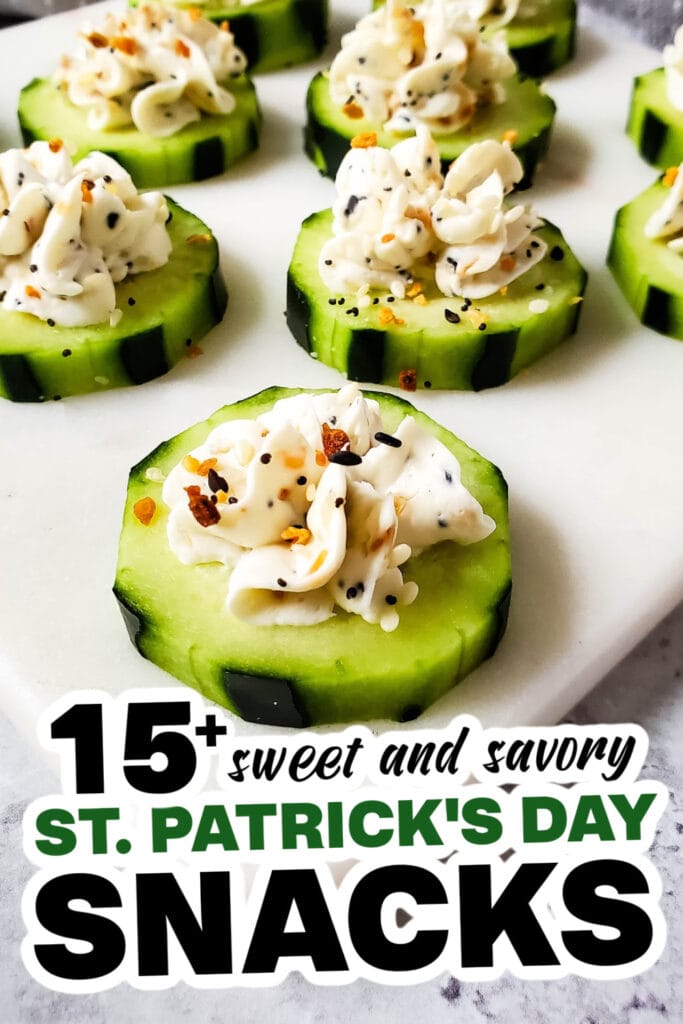 st. patrick's day snacks - Everything Bagel Cucumber Bites
