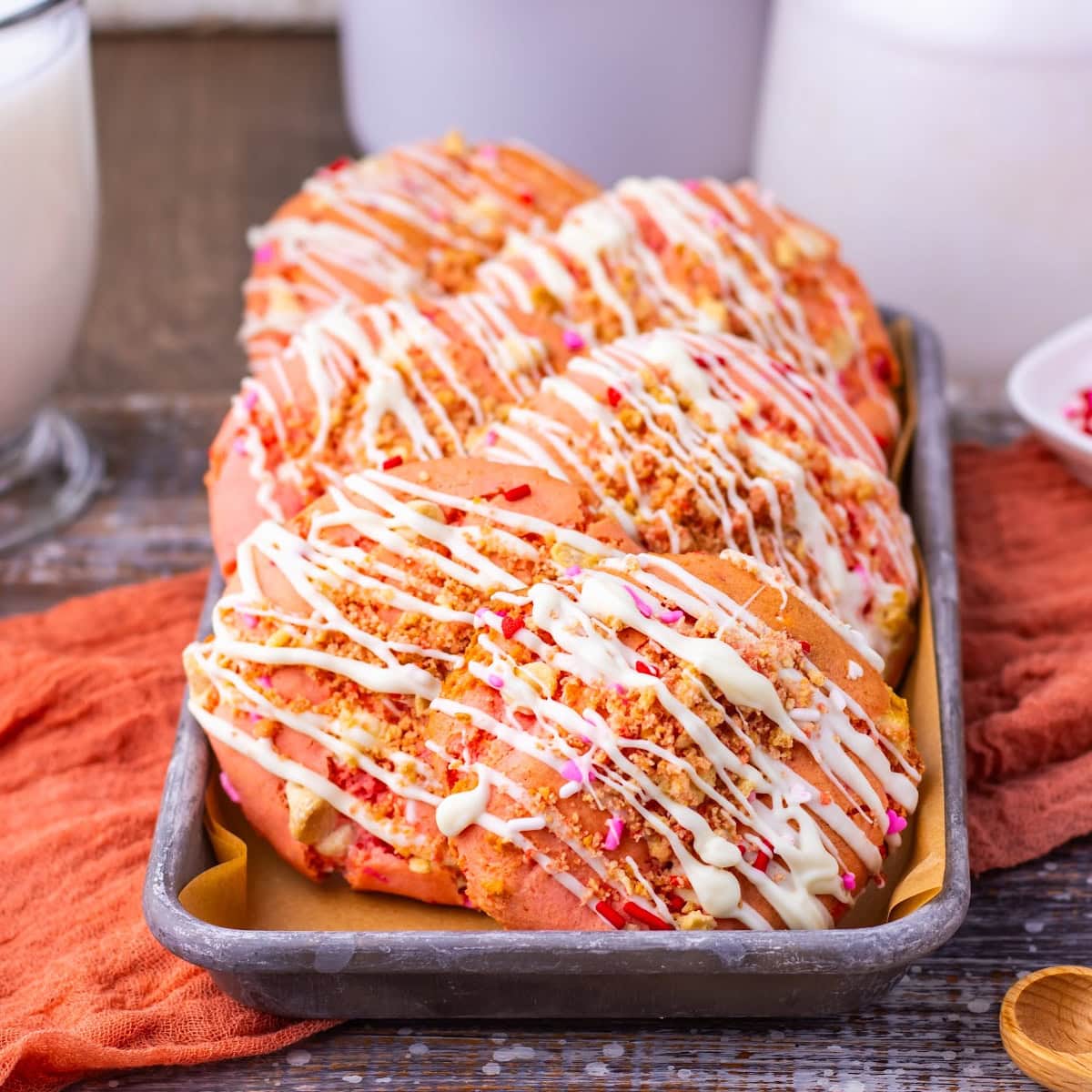 strawberry crunch cookies featured image