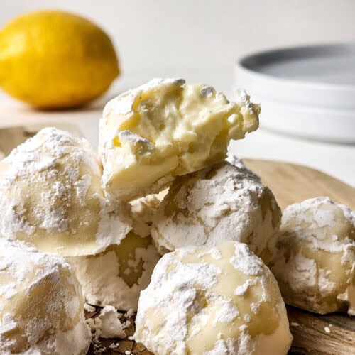 photo of the finished lemon truffles