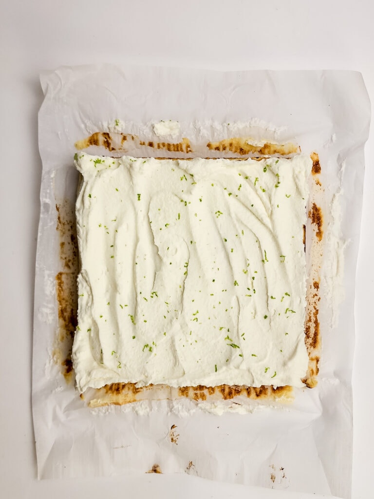 key lime pie bars process photo