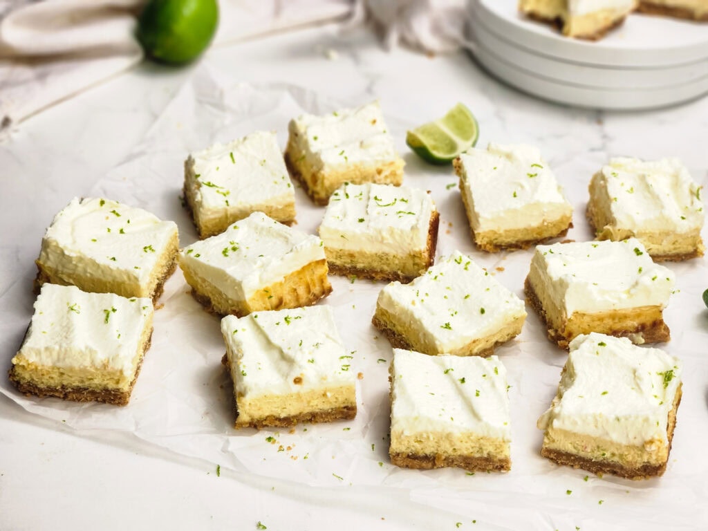 photo of the finished key lime pie bars