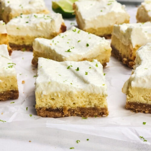 photo of the finished key lime pie bars