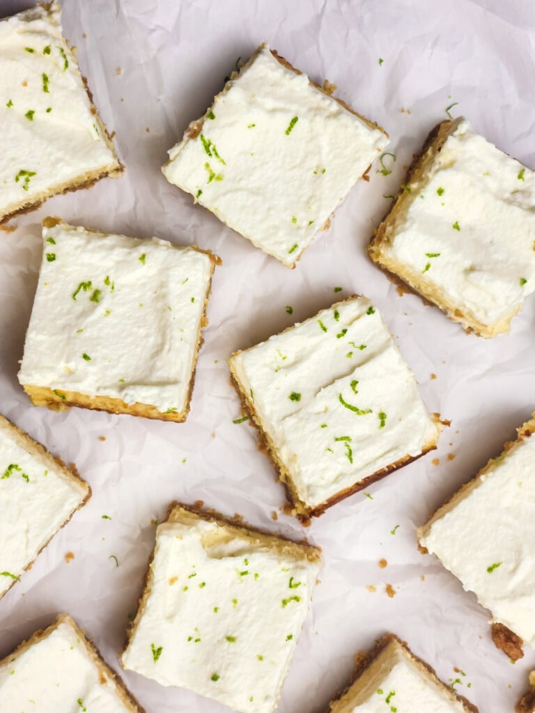 photo of the finished key lime pie bars