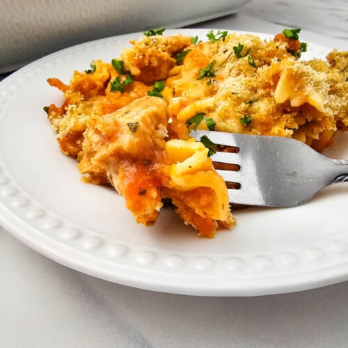 photo of the finished Dump and Bake Chicken Parmesan