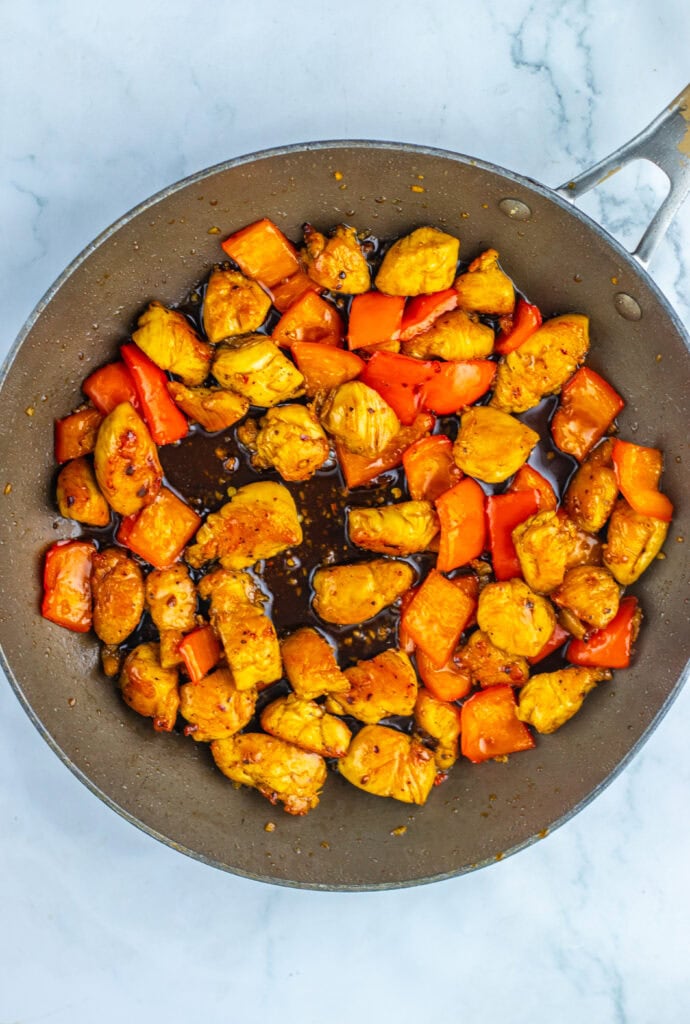 Honey Pepper Chicken Process Photo