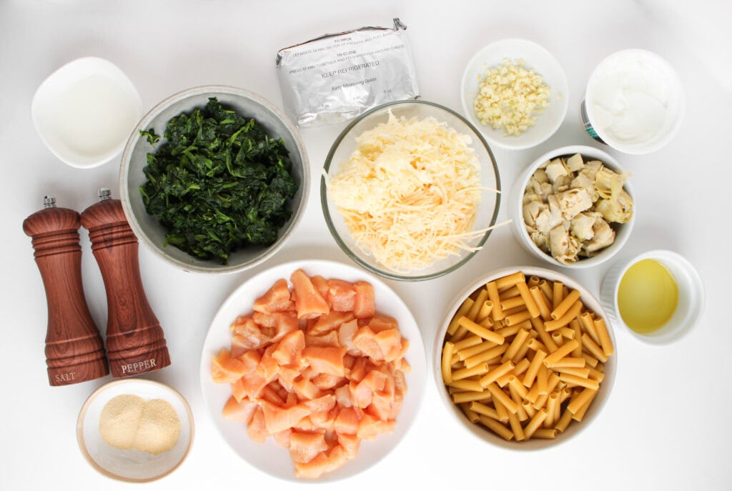 spinach artichoke chicken casserole ingredients
