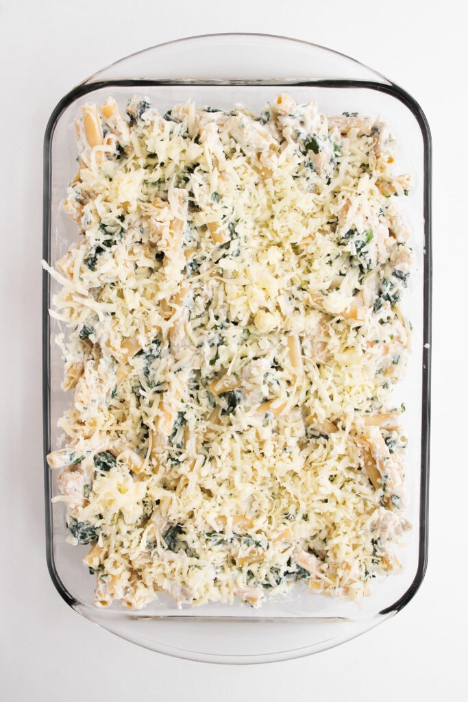 Spinach Artichoke Chicken Casserole Process Photo