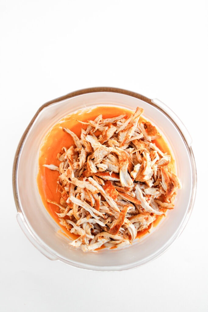 buffalo chicken tacos process photo